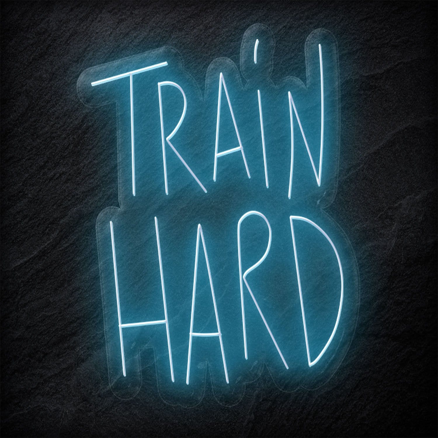"Train Hard" LED Neon Sign Schriftzug - NEONEVERGLOW