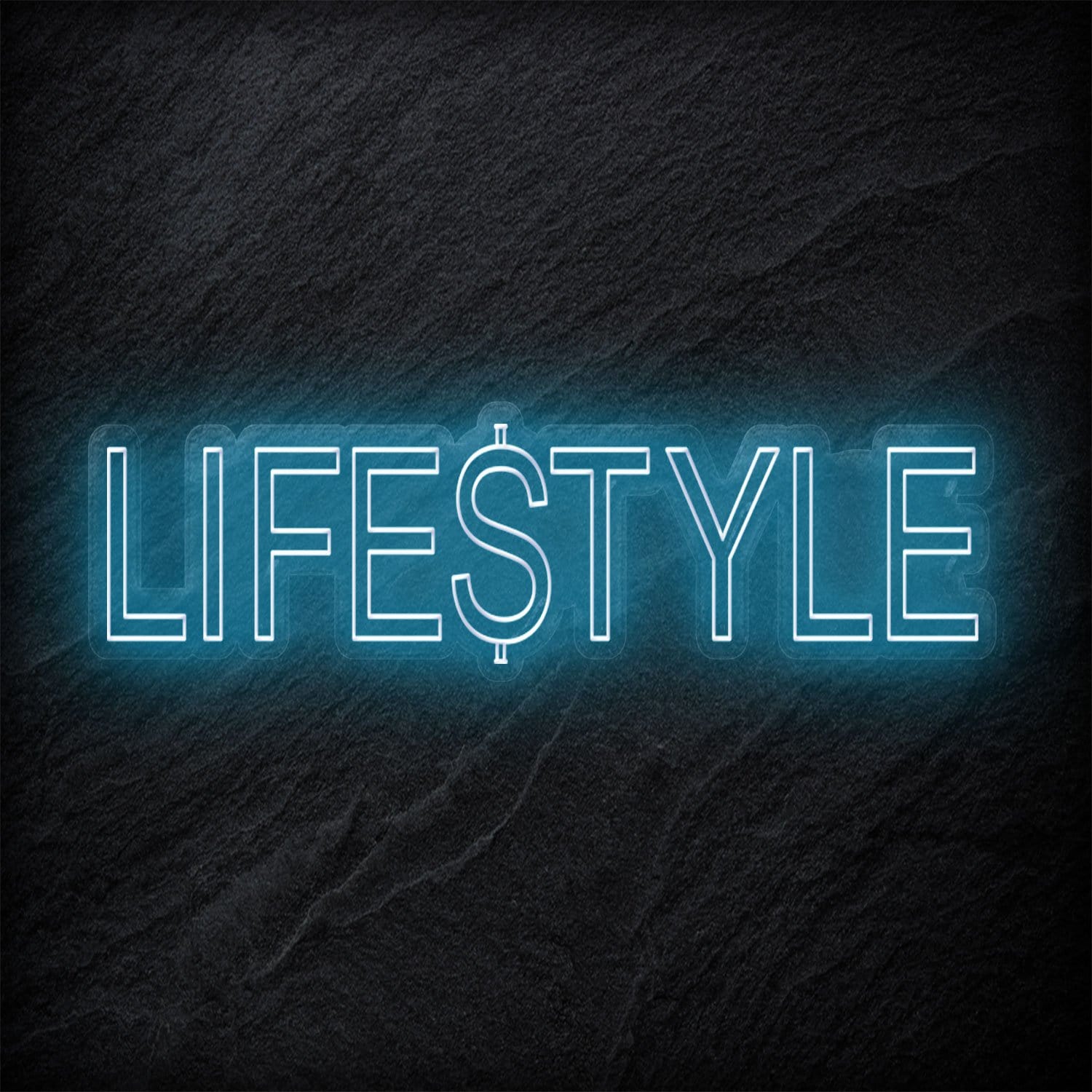 "Lifestyle" LED Neon Sign Schriftzug - NEONEVERGLOW