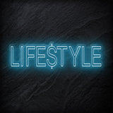"Lifestyle" LED Neon Sign Schriftzug - NEONEVERGLOW