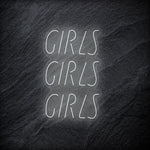 "GirlsGirlsGirls" LED Neonschild - NEONEVERGLOW