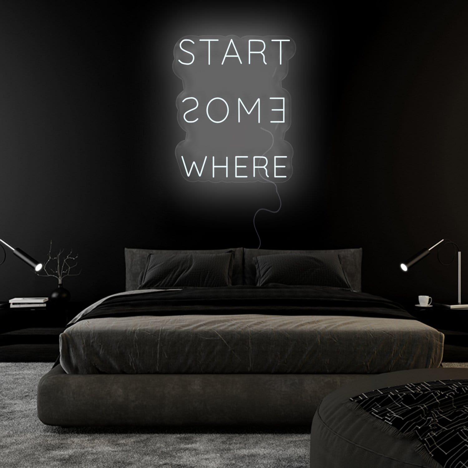 " Start Some Where" LED Neonschild Sign - NEONEVERGLOW