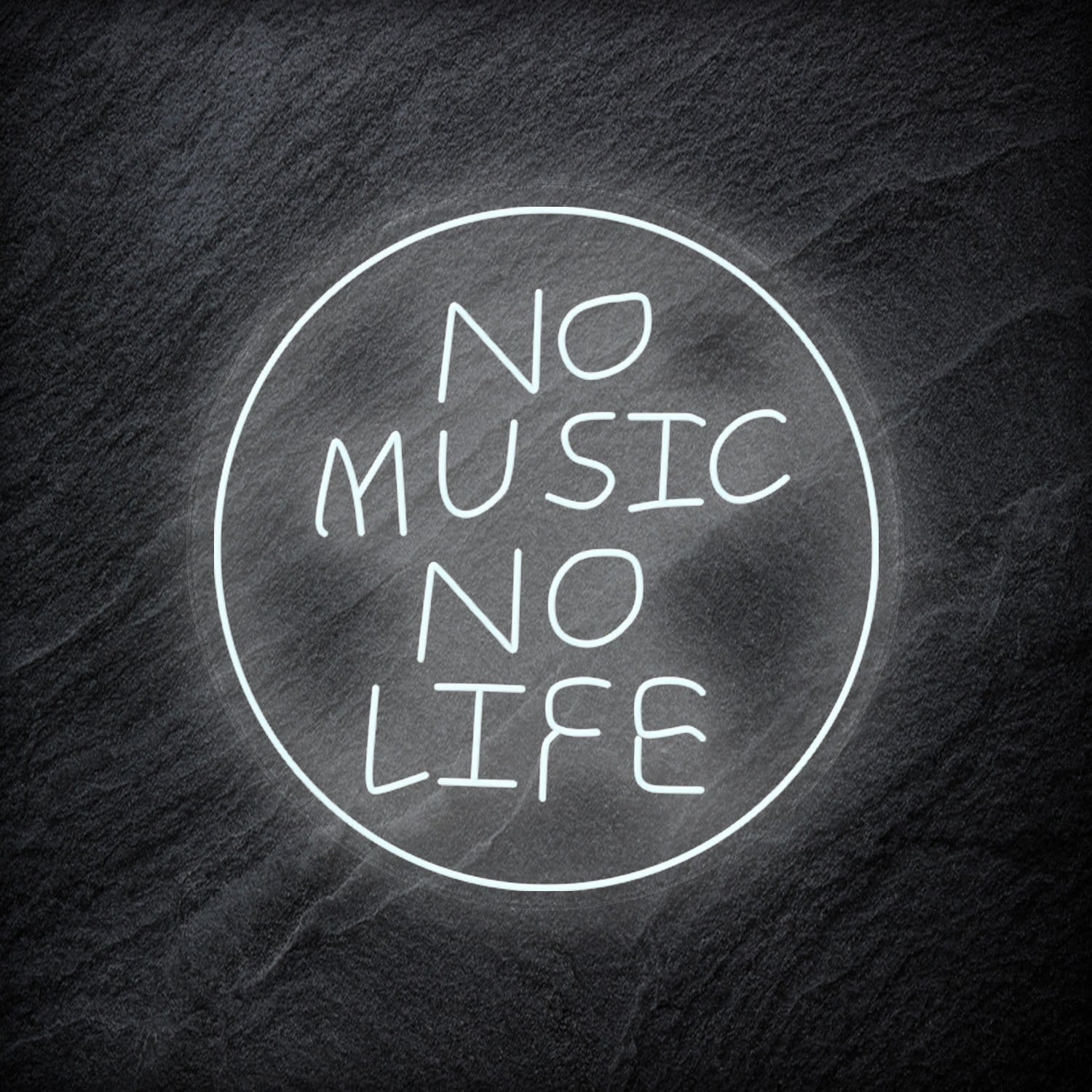 "No Music No Life" LED Neon Schriftzug Sign - NEONEVERGLOW