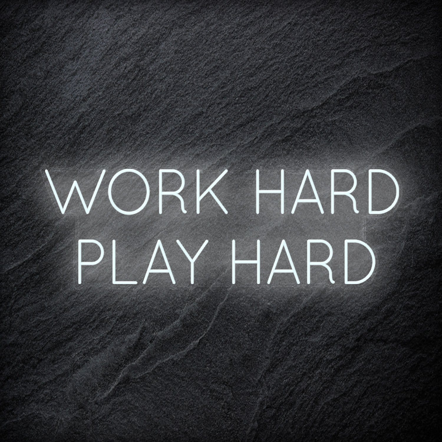 "Work Hard Play Hard" LED Neon Schriftzug Sign - NEONEVERGLOW