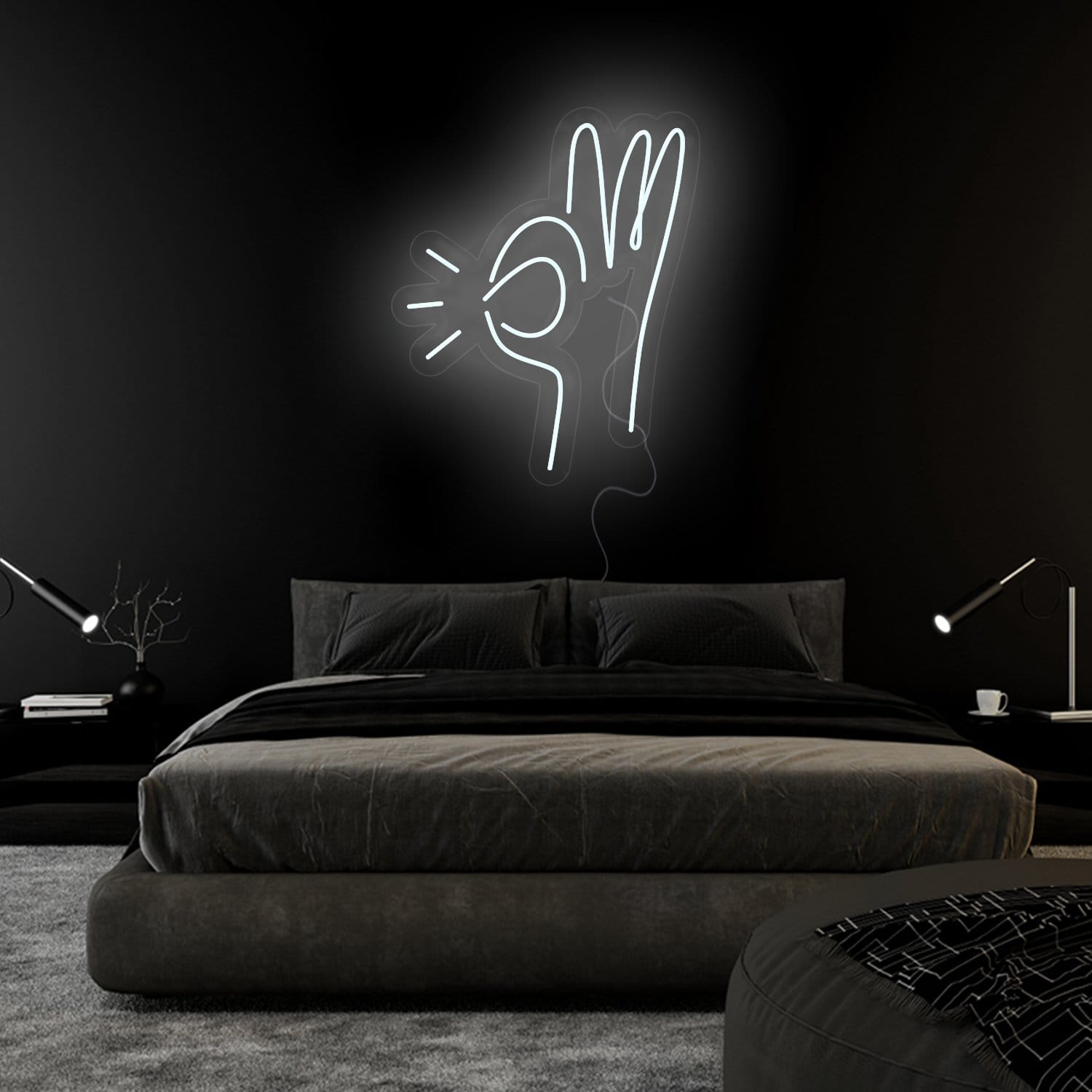 " Hand " LED Neonschild Sign Schriftzug - NEONEVERGLOW