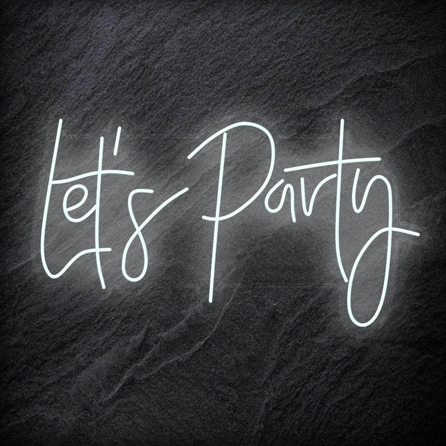 "Let´s Party " LED Neon Schriftzug - NEONEVERGLOW