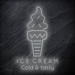 "Ice Cream Cold & tasty" LED  Neonschild - NEONEVERGLOW