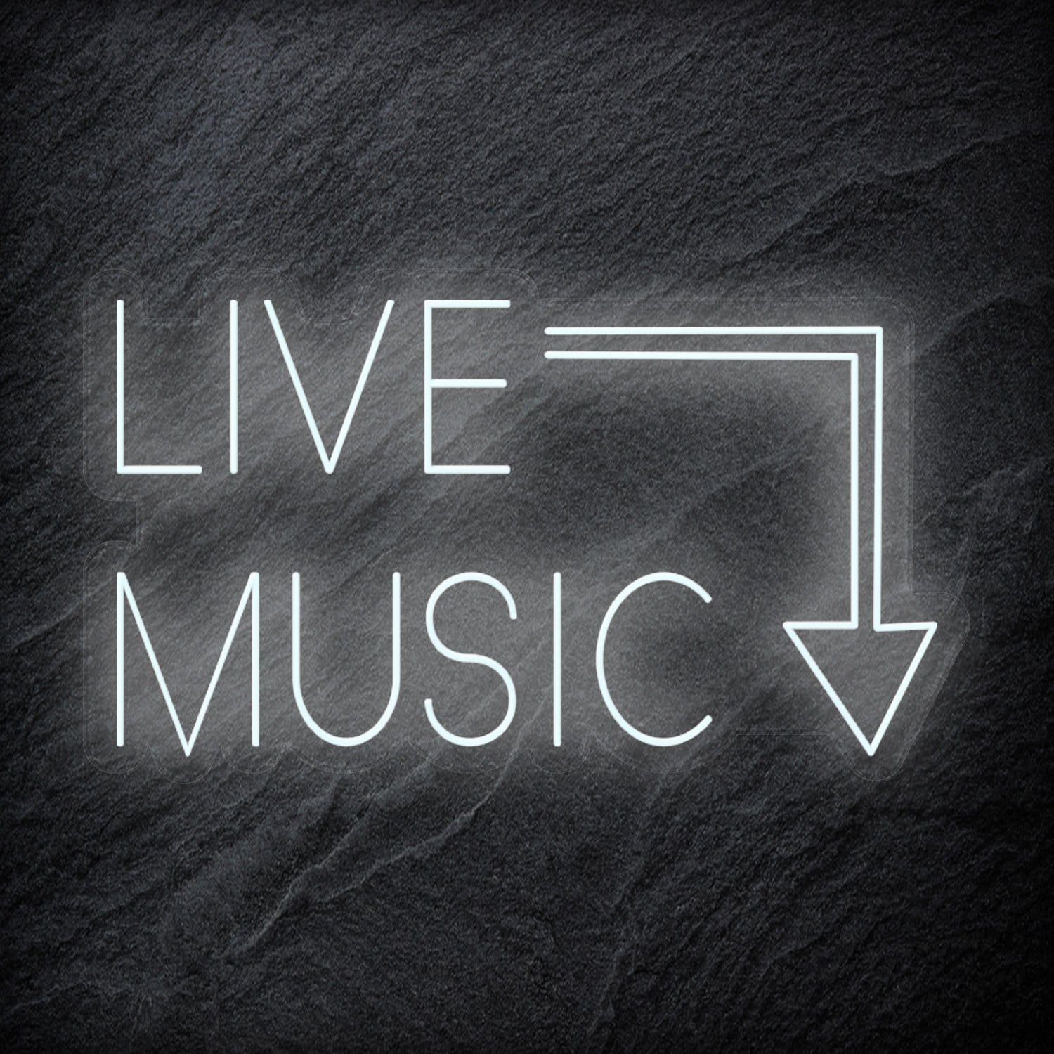 "Live Music" LED Neonschild Sign Schriftzug - NEONEVERGLOW