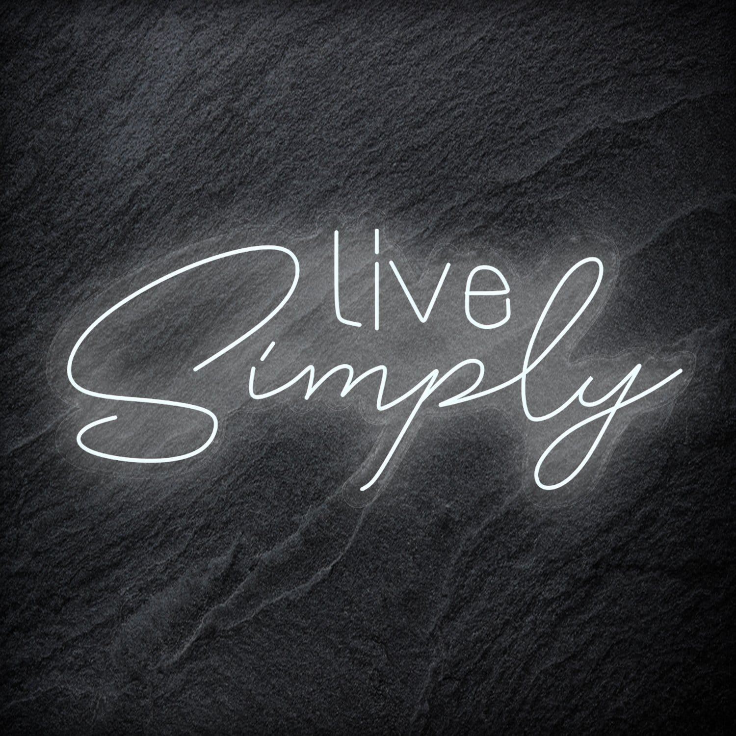 "Live Simply" LED Neon Schriftzug - NEONEVERGLOW