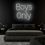 "Boys Only" LED Neon Sign Schriftzug - NEONEVERGLOW