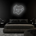 "Heart Love Herz" LED Neonschild Sign Schriftzug - NEONEVERGLOW