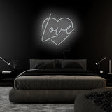 "Heart Love Herz" LED Neonschild Sign Schriftzug - NEONEVERGLOW