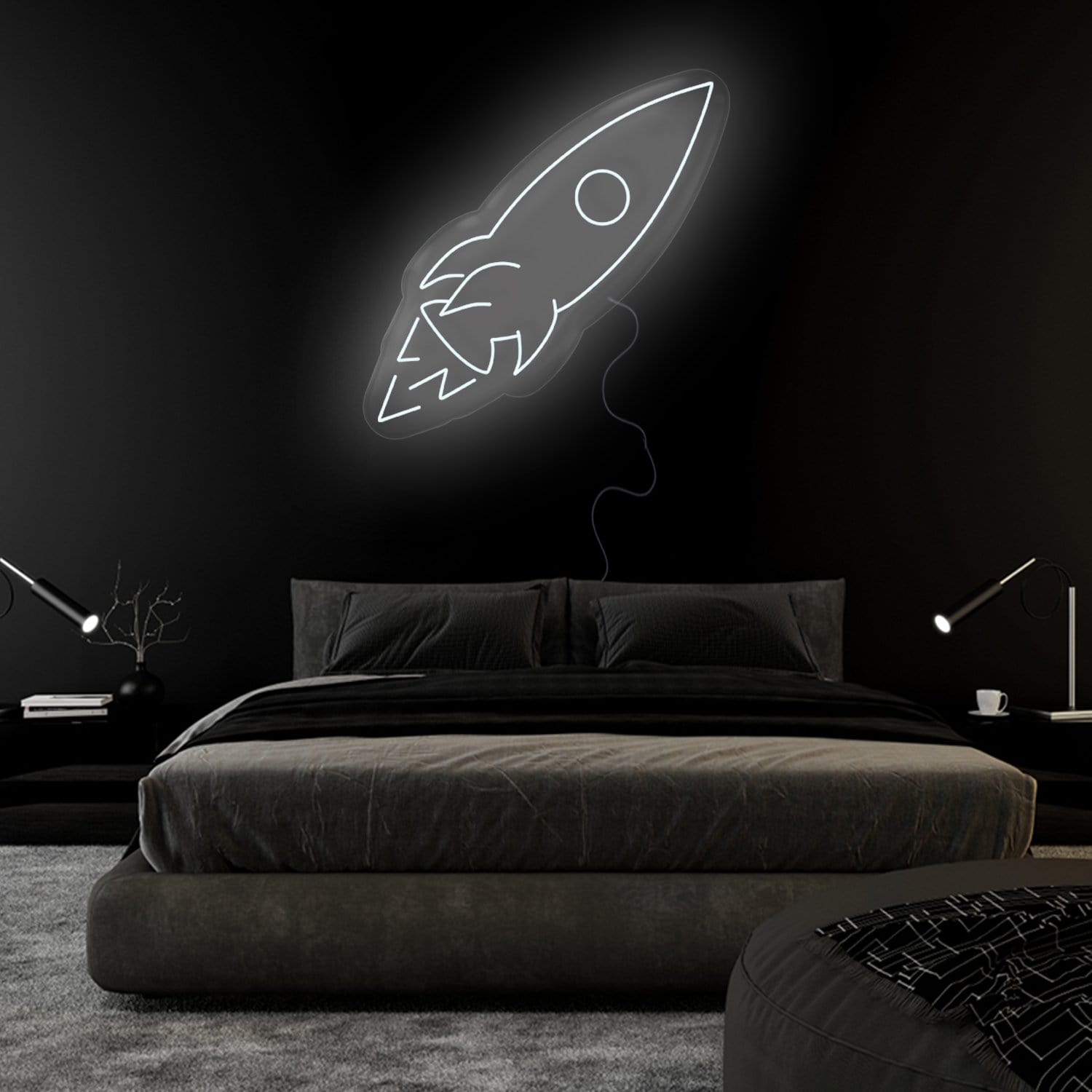 "Rakete" LED Neonschild Sign - NEONEVERGLOW