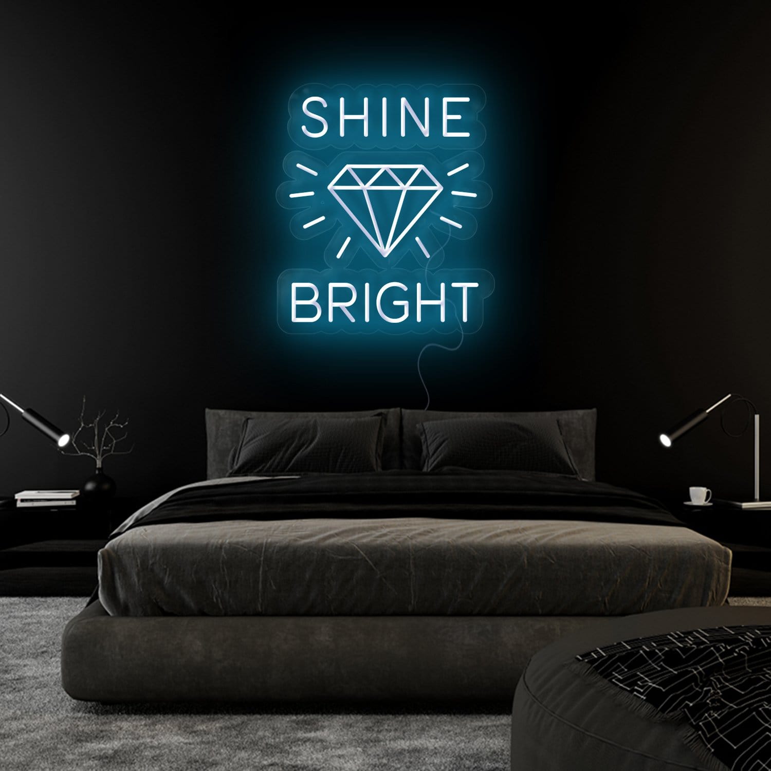 " Shine Bright like a Diamond" LED Neonschild Sign Schriftzug - NEONEVERGLOW