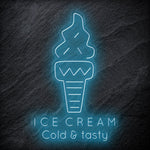 "Ice Cream Cold & tasty" LED  Neonschild - NEONEVERGLOW