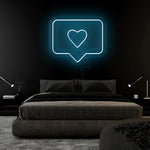 "Heart Herz Like" LED Neonschild Sign Schriftzug - NEONEVERGLOW