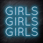"Girls Girls Girls" LED Neon Schriftzug - NEONEVERGLOW