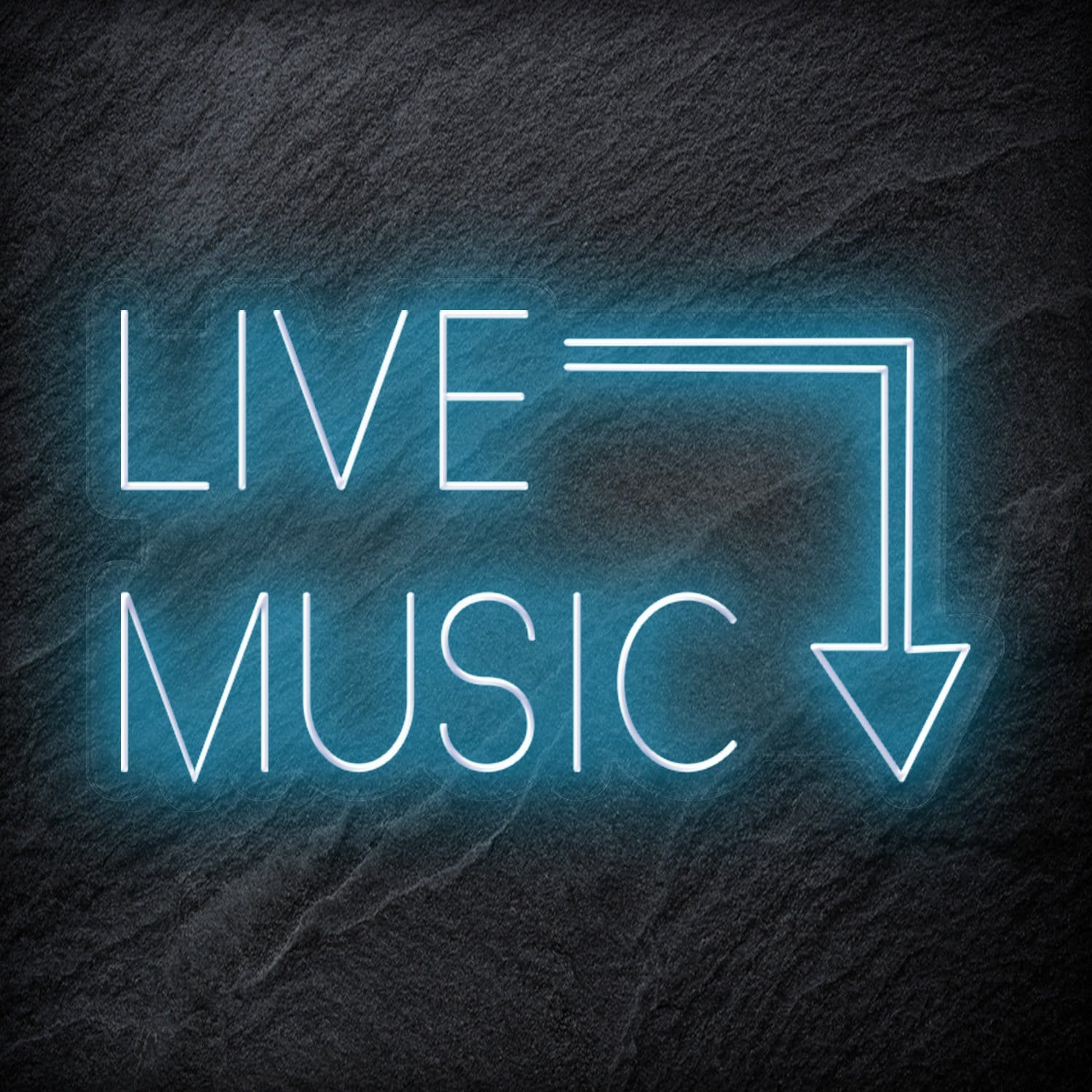 "Live Music" LED Neonschild Sign Schriftzug - NEONEVERGLOW