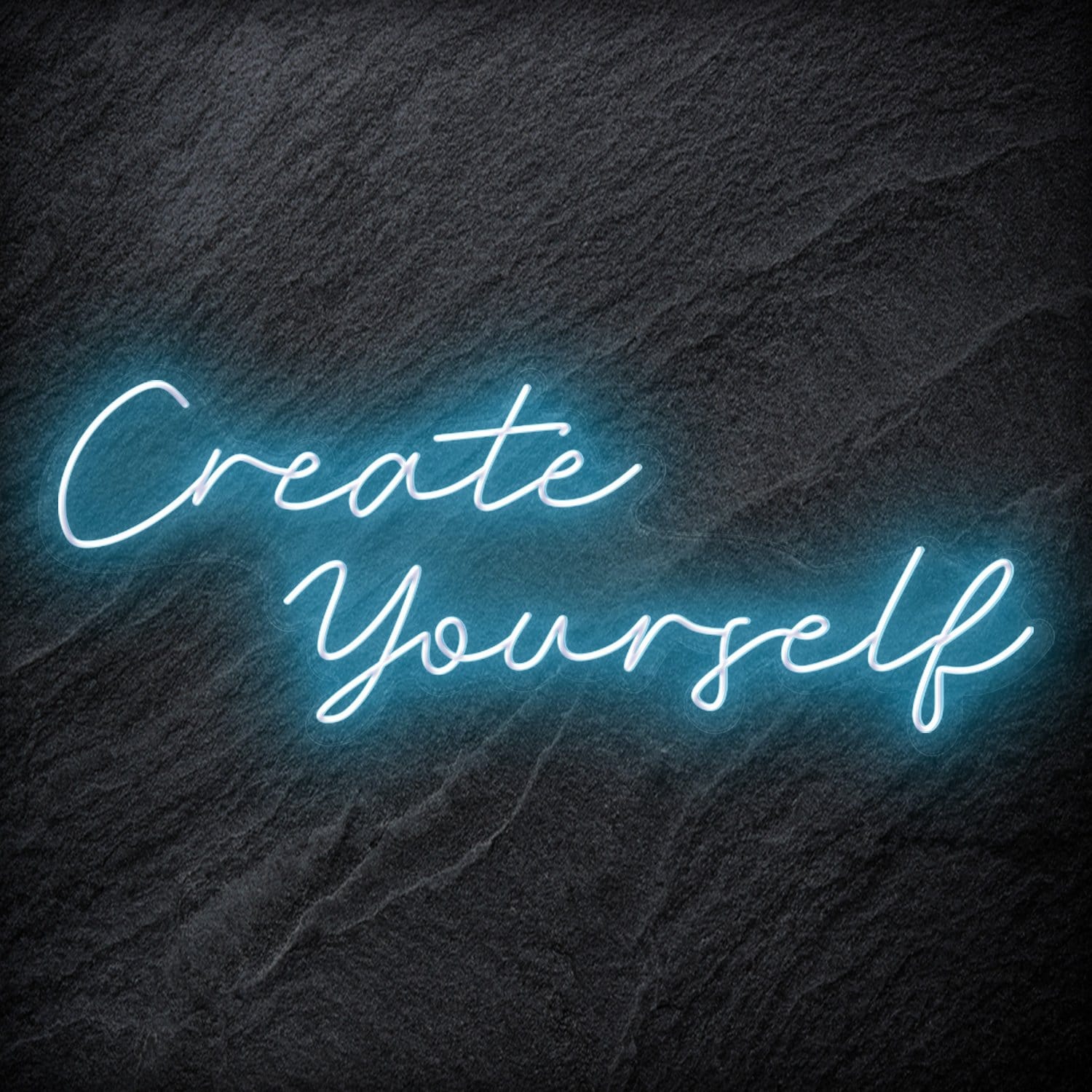 "Create Yourself" LED Neon Schriftzug Sign - NEONEVERGLOW