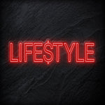 "Lifestyle" LED Neon Sign Schriftzug - NEONEVERGLOW