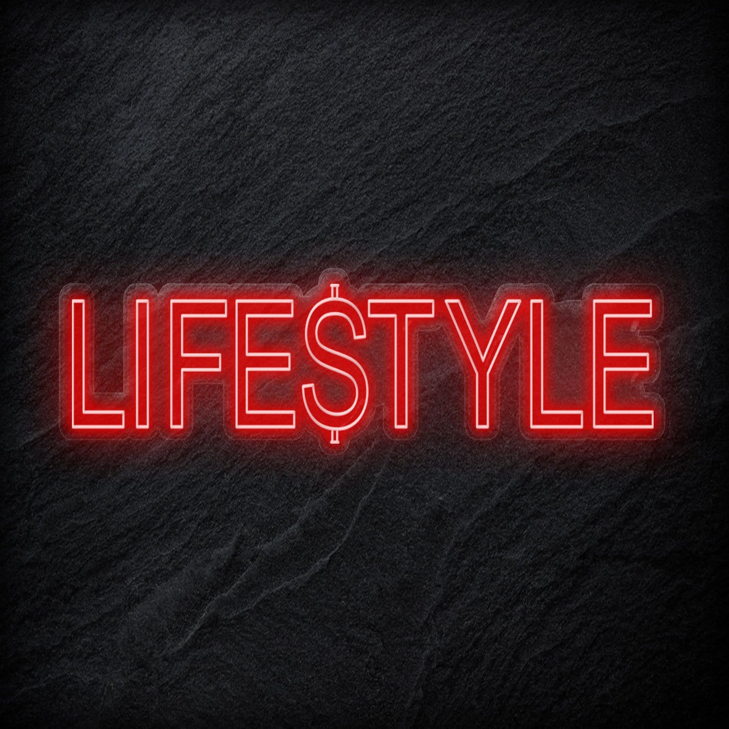 "Lifestyle" LED Neon Sign Schriftzug - NEONEVERGLOW