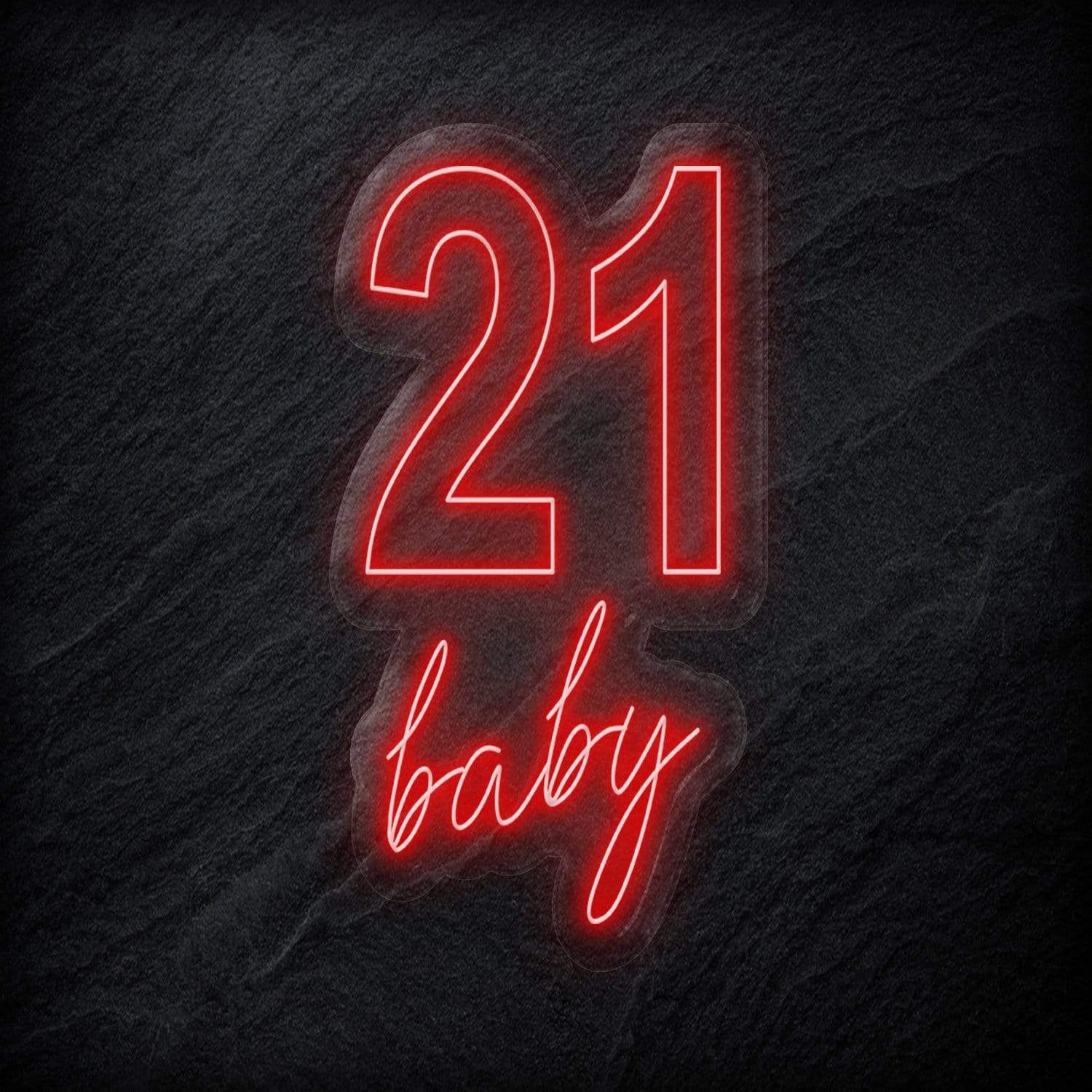"21 Baby" LED Neon Sign Schriftzug - NEONEVERGLOW