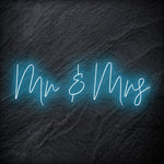 "Mr & Mrs"  LED  Neon Schriftzug Sign - NEONEVERGLOW