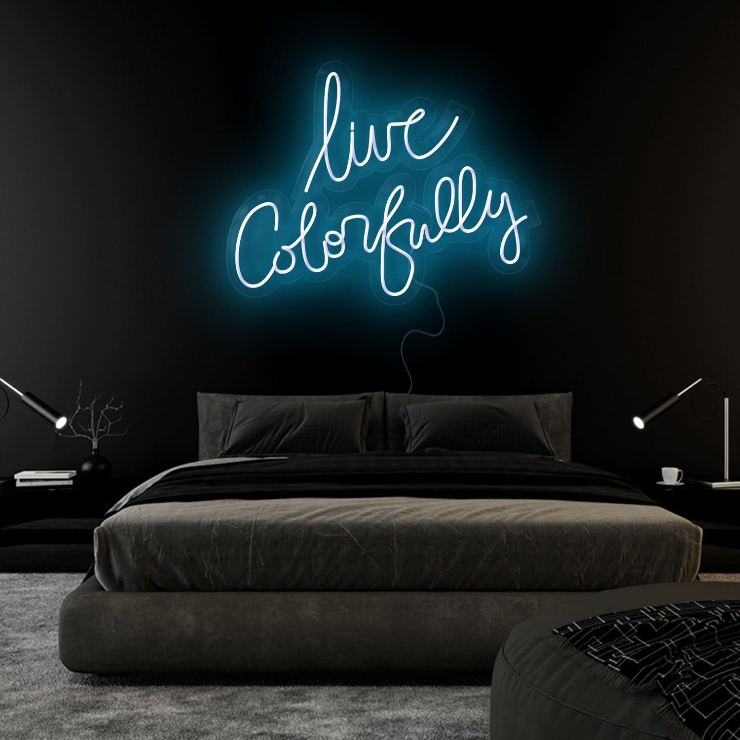 "Live Colorfully" LED Neonschild Sign Schriftzug - NEONEVERGLOW