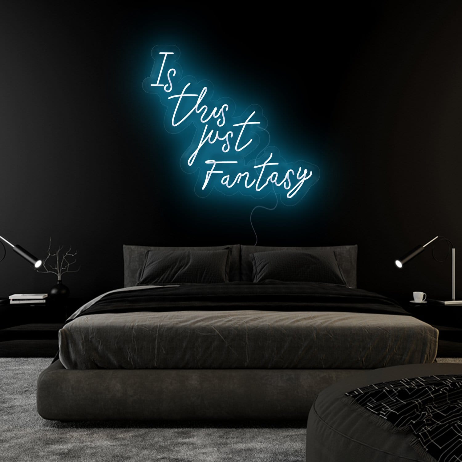 "Is This Just Fantasy" LED Neon Sign Schriftzug - NEONEVERGLOW