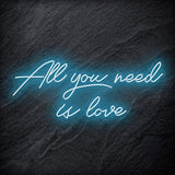 "All You Need is Love " LED Neon Schriftzug - NEONEVERGLOW