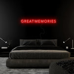 "Great Memories" LED Neon Sign Schriftzug - NEONEVERGLOW