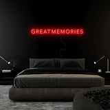 "Great Memories" LED Neon Sign Schriftzug - NEONEVERGLOW