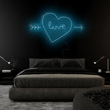 "Herz Heart Love" LED Neonschild Sign Schriftzug - NEONEVERGLOW