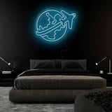 "Weltkugel Reisen" LED Neonschild Sign - NEONEVERGLOW