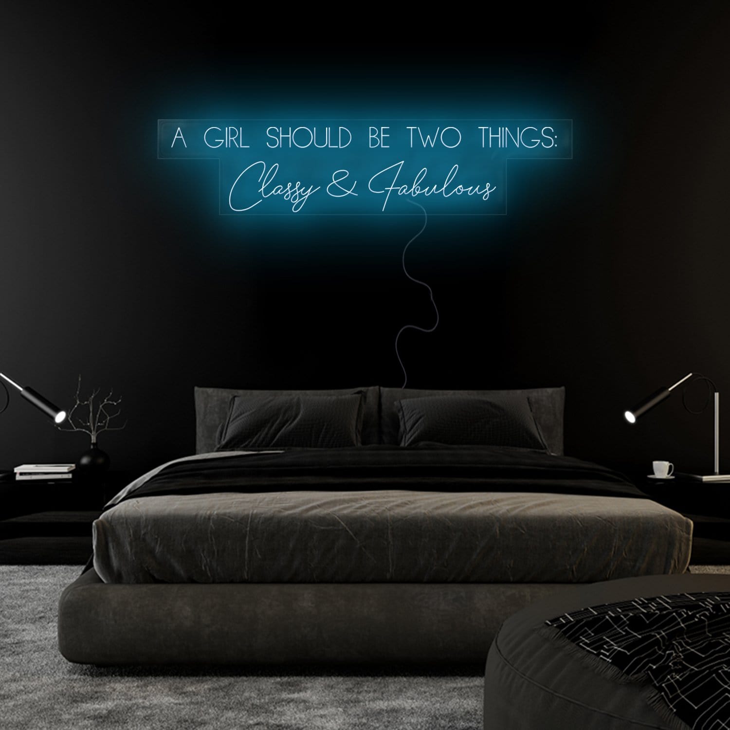 "A Girl Should Be Two Things" LED Neon Sign Schriftzug - NEONEVERGLOW