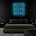 "Boys Boys Boys" LED Neon Sign Schriftzug - NEONEVERGLOW