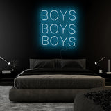 "Boys Boys Boys" LED Neon Sign Schriftzug - NEONEVERGLOW