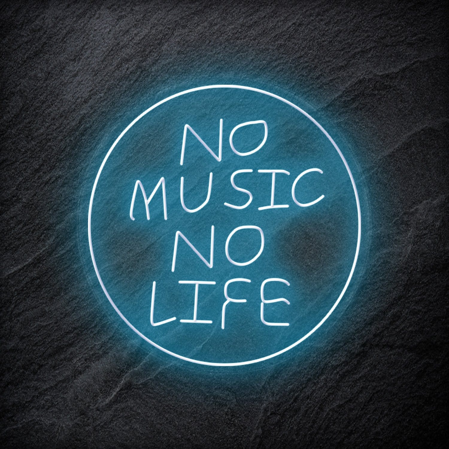 "No Music No Life" LED Neon Schriftzug Sign - NEONEVERGLOW