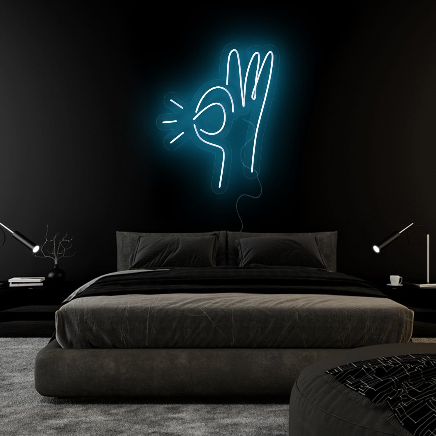 " Hand " LED Neonschild Sign Schriftzug - NEONEVERGLOW