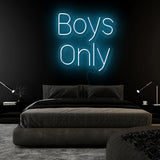 "Boys Only" LED Neon Sign Schriftzug - NEONEVERGLOW
