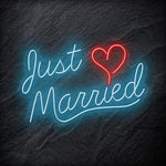 "Just Married" LED Neon Schriftzug - NEONEVERGLOW