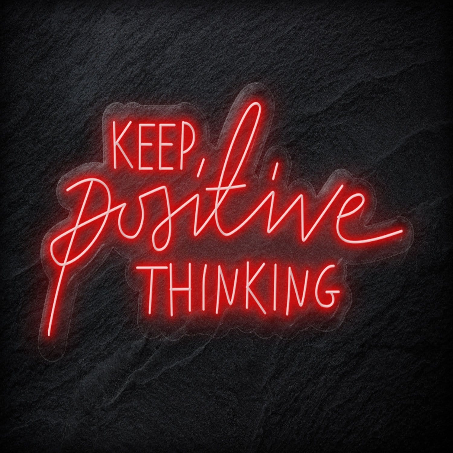"Keep Positive Thinking" LED Neonschild Sign - NEONEVERGLOW
