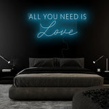 "All You Need is Love" LED Neon Sign Schriftzug - NEONEVERGLOW