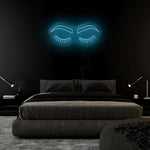 "Lashes" LED Neonschild Sign - NEONEVERGLOW