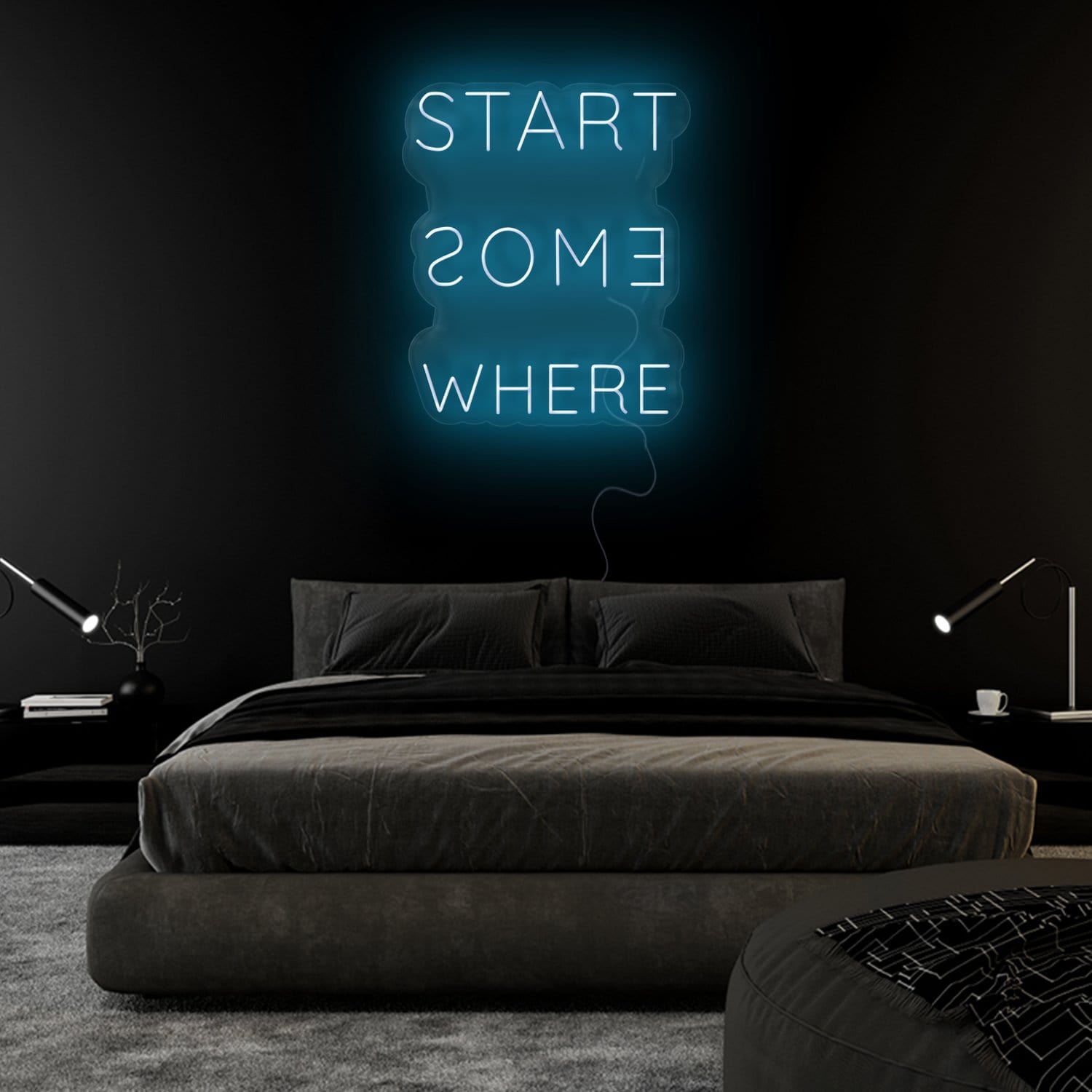 " Start Some Where" LED Neonschild Sign - NEONEVERGLOW