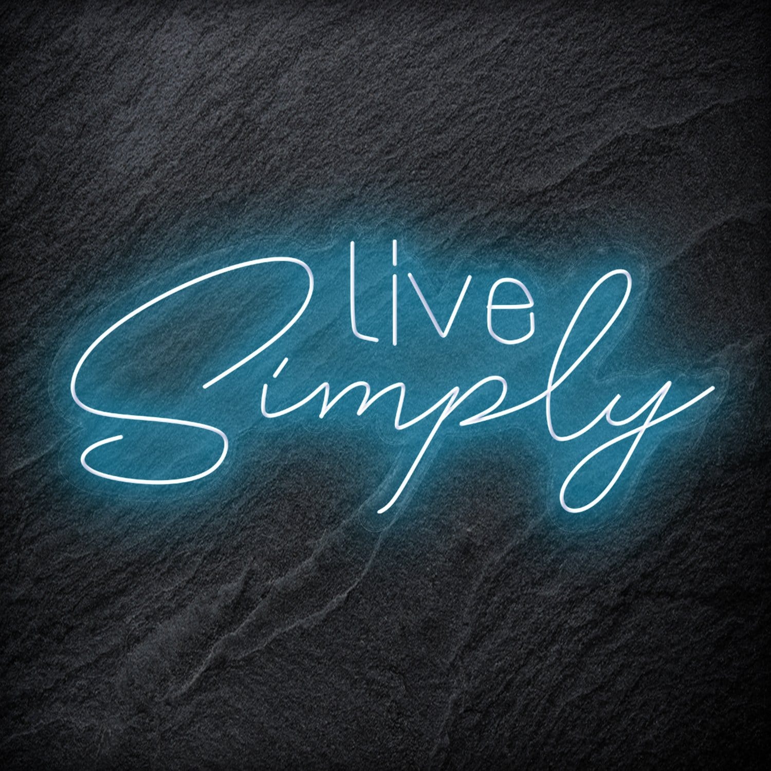 "Live Simply" LED Neon Schriftzug - NEONEVERGLOW