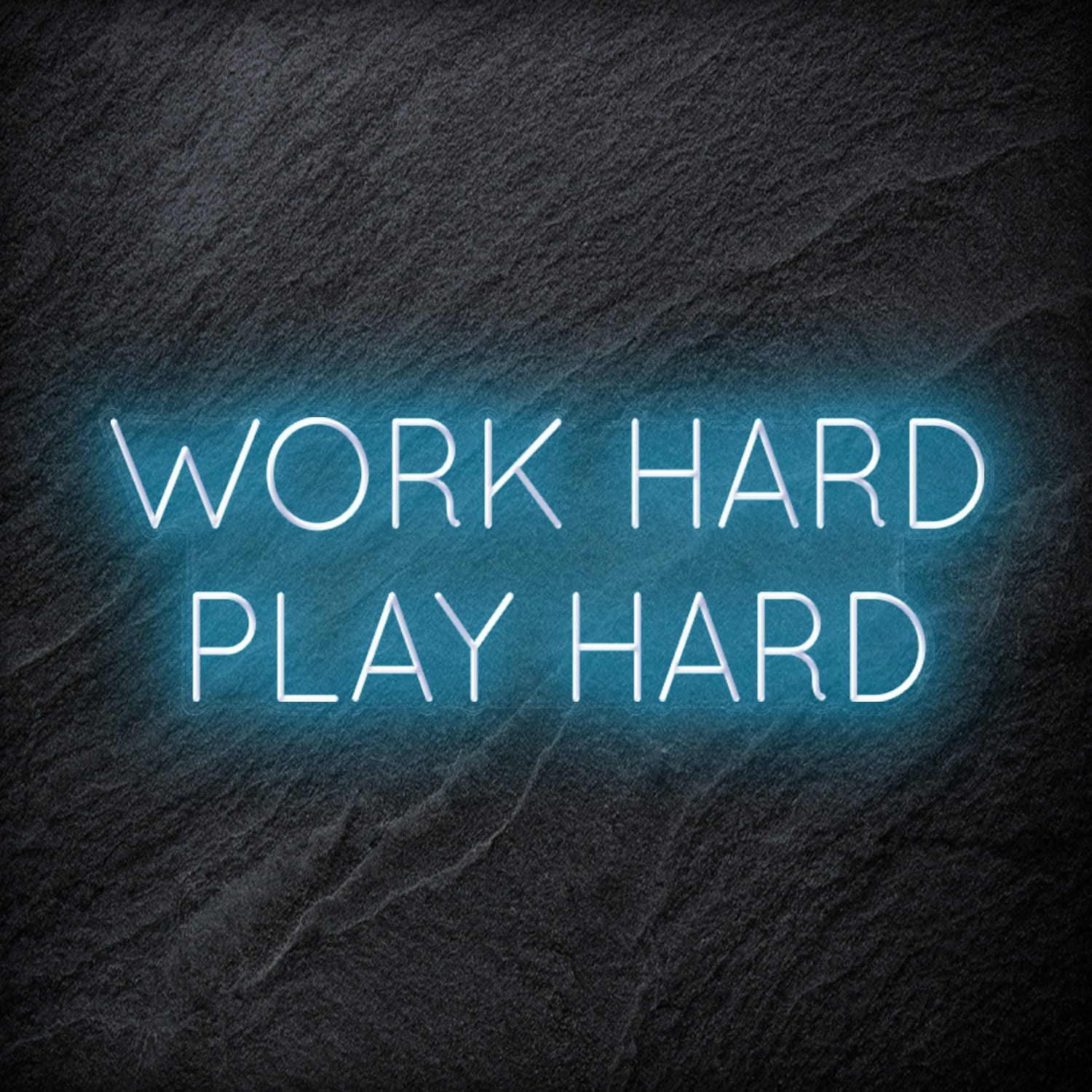 "Work Hard Play Hard" LED Neon Schriftzug Sign - NEONEVERGLOW