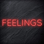 "Feelings"LED  Neon Schriftzug Sign - NEONEVERGLOW