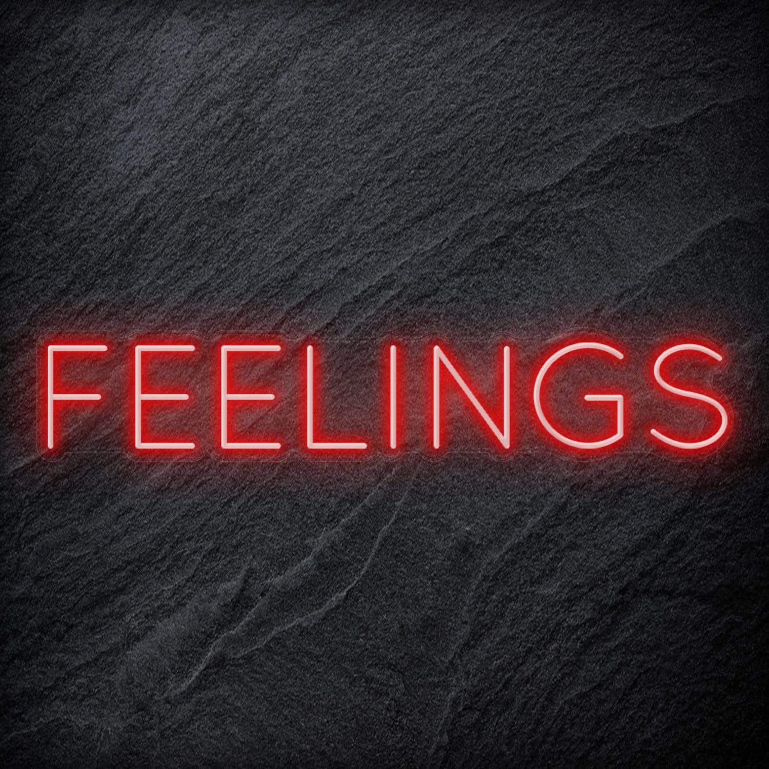 "Feelings"LED  Neon Schriftzug Sign - NEONEVERGLOW