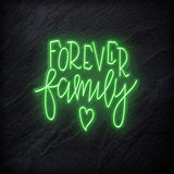 "Forever Family" LED Neonschild - NEONEVERGLOW