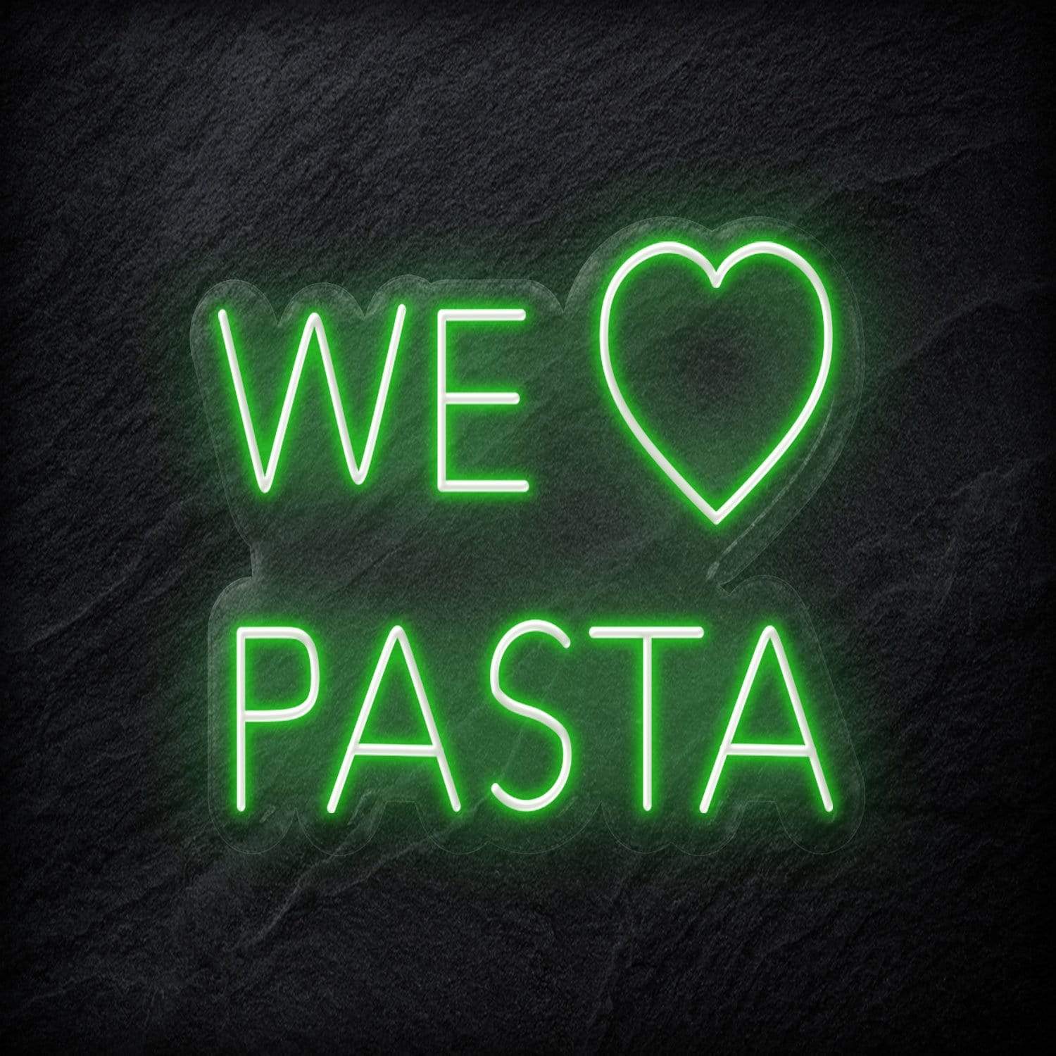 "We Love Pasta" LED Neonschild Sign - NEONEVERGLOW